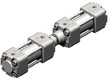 MAGNETIC AND NON MAGNETIC DUAL ACTION TANDEM CYLINDER Ø 32 - 200 MM  REF. ASCO NUMATICS PES 32 T A 25 S+PES 32 T A 100 R - DM 560629